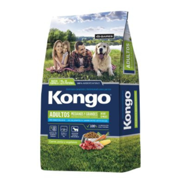 Kongo Perro Adulto Raza Mediana y Grande x 21kg